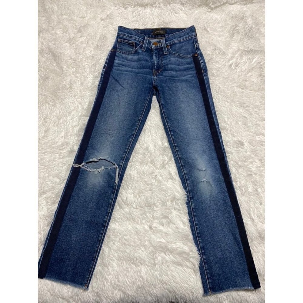 Halogen Denim Distressed Crop Jeans